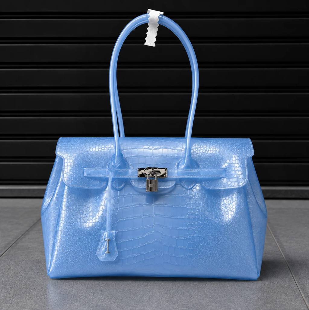 (NEW) Jelly Croco Bag – Azure