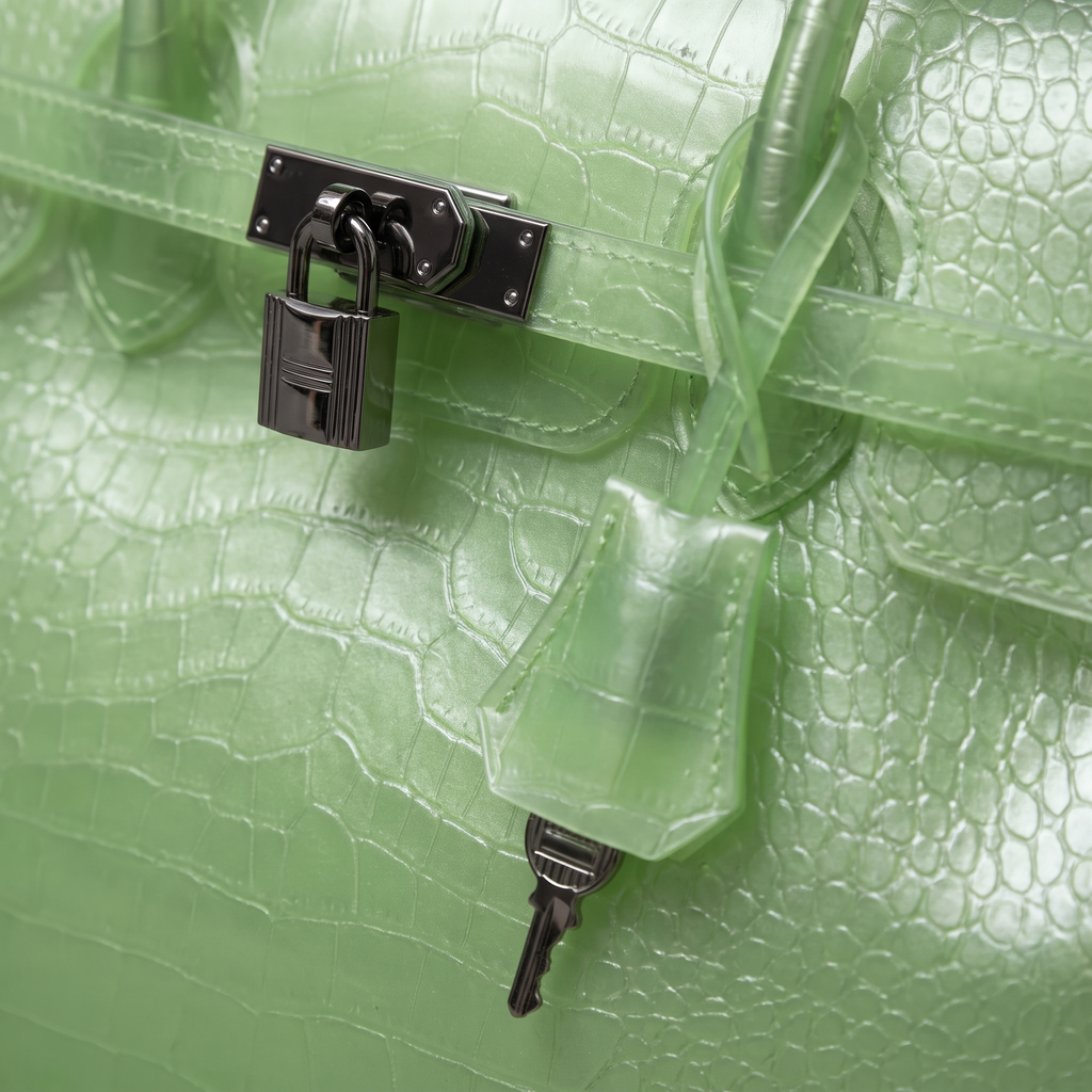 (NEW) Croco Jelly Bag – Jade