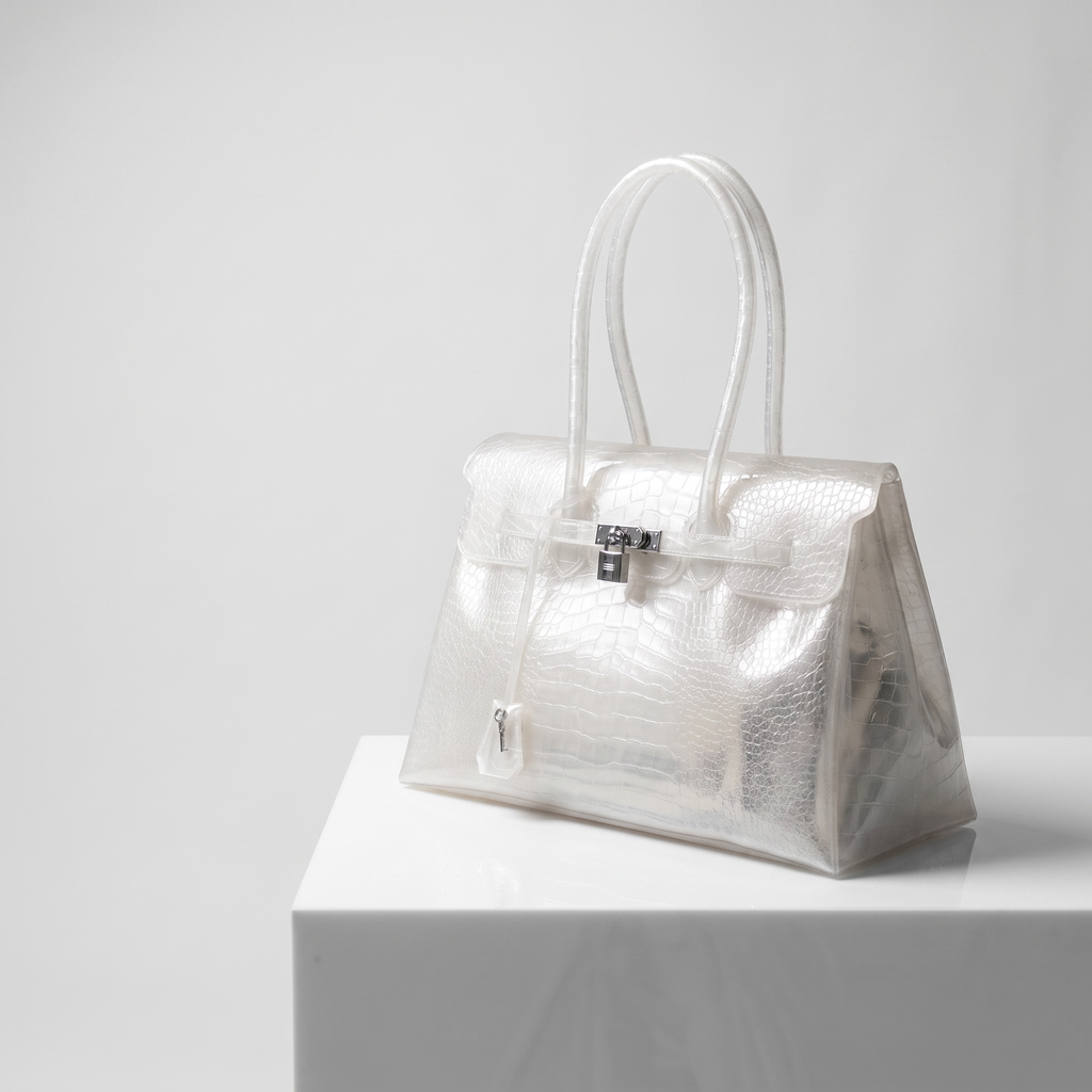 (NEW) Jelly Croco Bag – Ivory